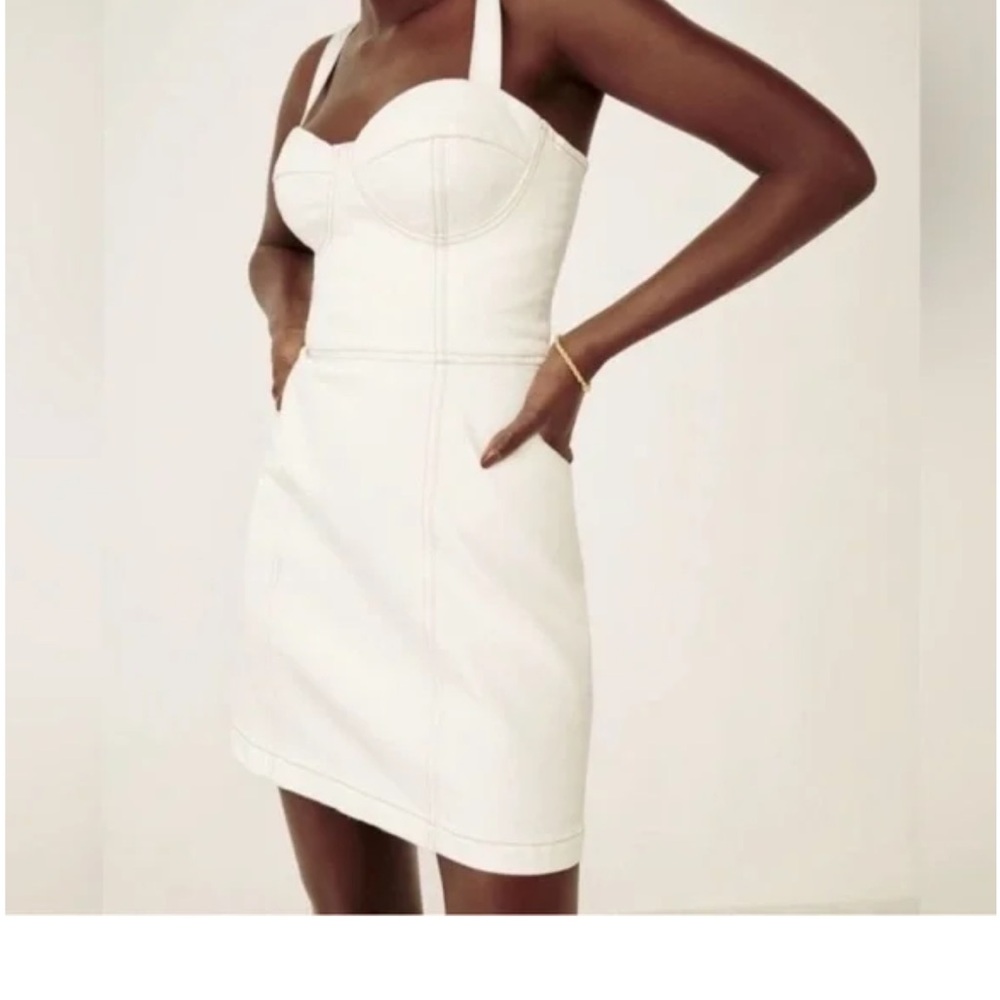 Reformation Nikki Bustier Denim Mini Dress Size 4